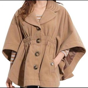 Tan Cape with Oversized buttons